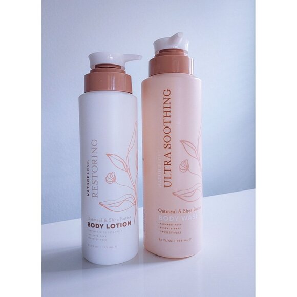 Nature Love Oatmeal & Shea Butter Body Wash & Lotion Set - Picture 2 of 6